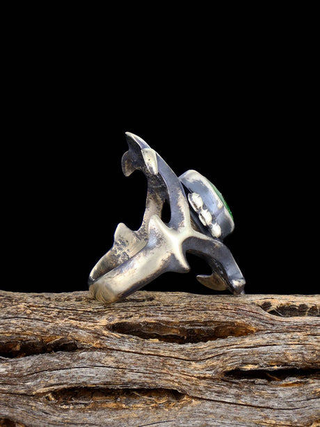 Navajo Sonoran Gold Turquoise Ring, Size 6 1/2