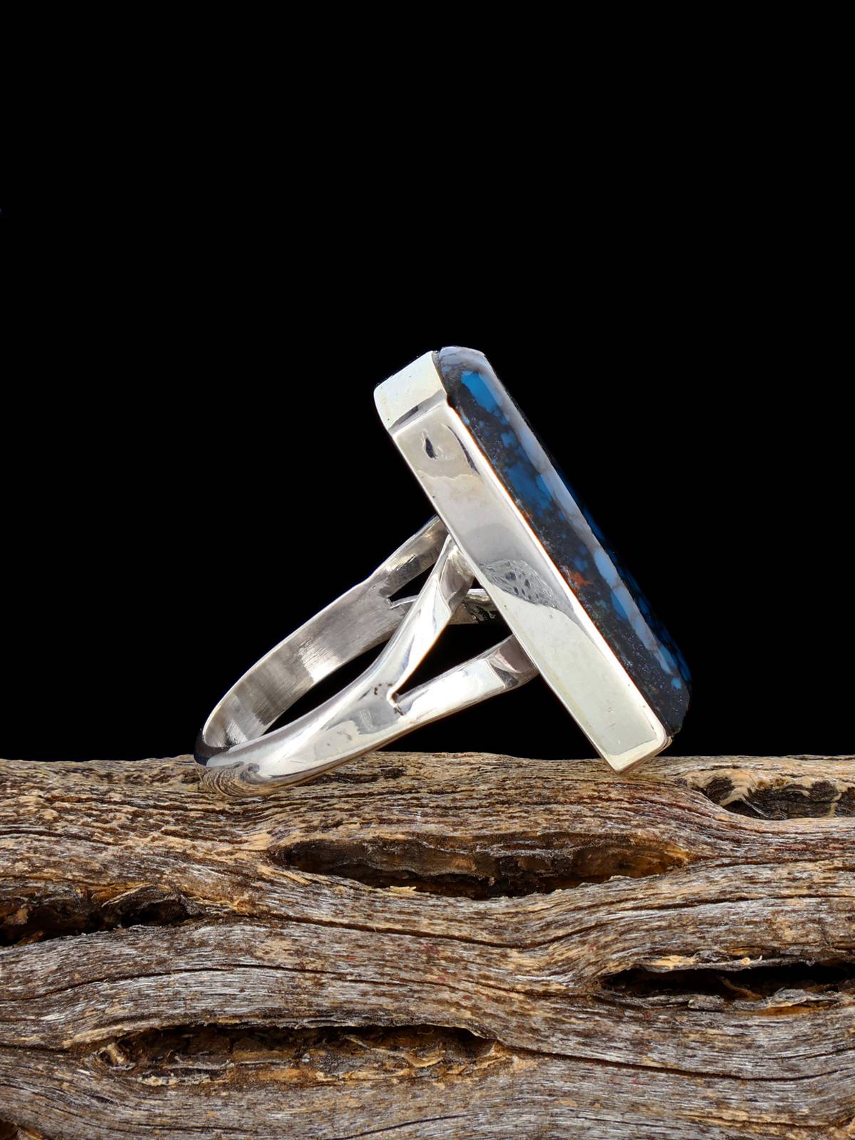 Navajo Cloud Mountain Turquoise Ring, Size 8