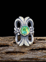 Navajo Sonoran Gold Turquoise Ring, Size 7