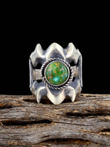 Navajo Sonoran Gold Turquoise Ring, Size 9