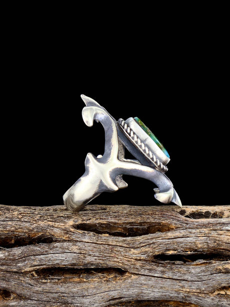 Navajo Sonoran Gold Turquoise Ring, Size 6 1/2