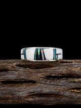 Anillo Navajo de lapislázuli azul brillante, talla 8 1/2