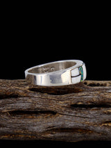 Anillo Navajo de lapislázuli azul brillante, talla 8 1/2