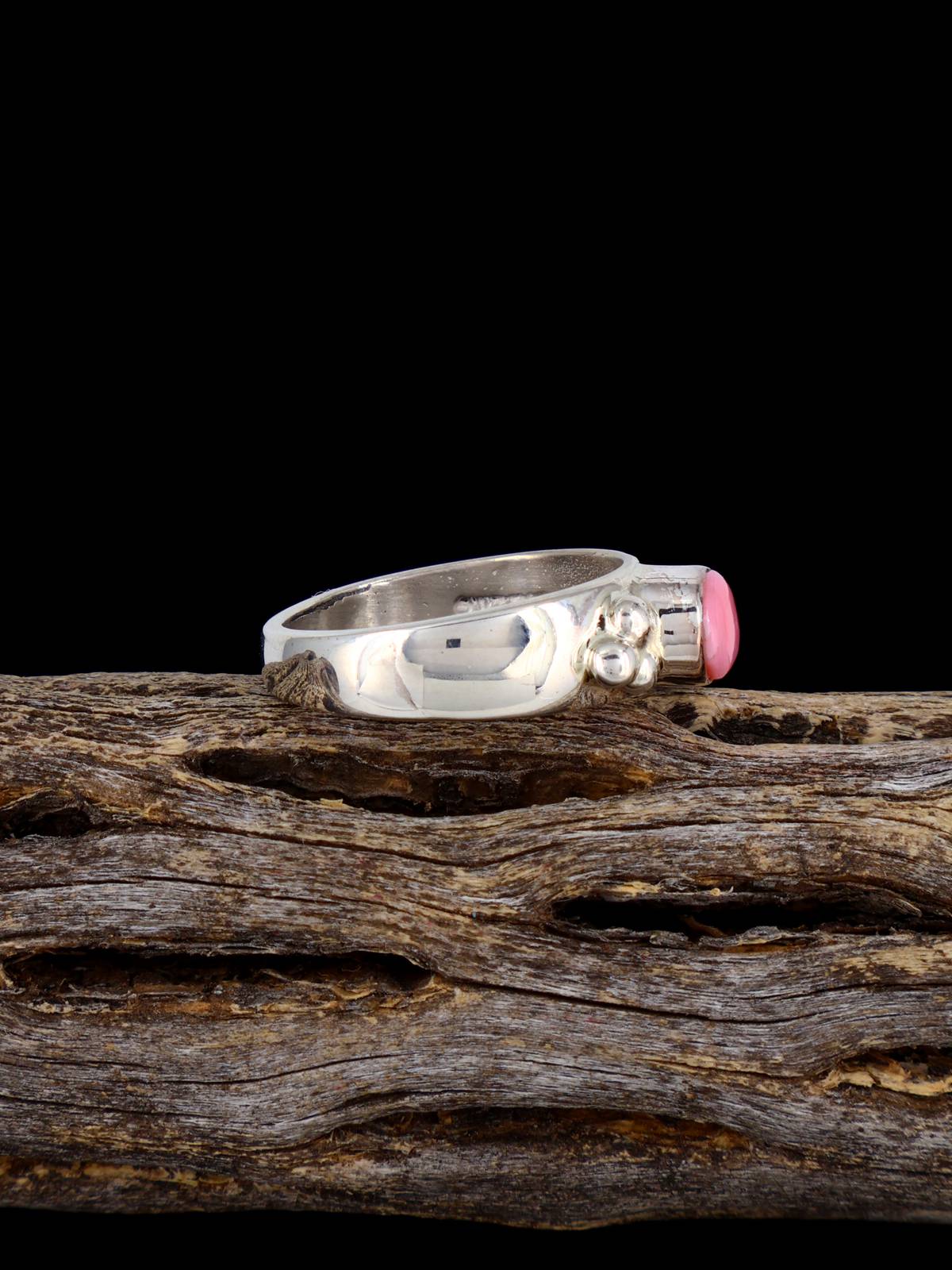 Navajo Pink Conch Ring Size 6