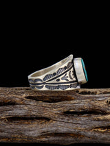 Bague en argent sterling Turquoise Royston naturelle taille 8
