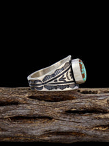 Natural Royston Turquoise Sterling Silver Ring Size 10