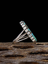 Navajo Turquoise Inlay Ring, Size 6 1/2