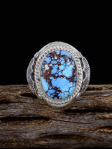 Anillo Navajo de lapislázuli azul brillante, talla 8 1/2