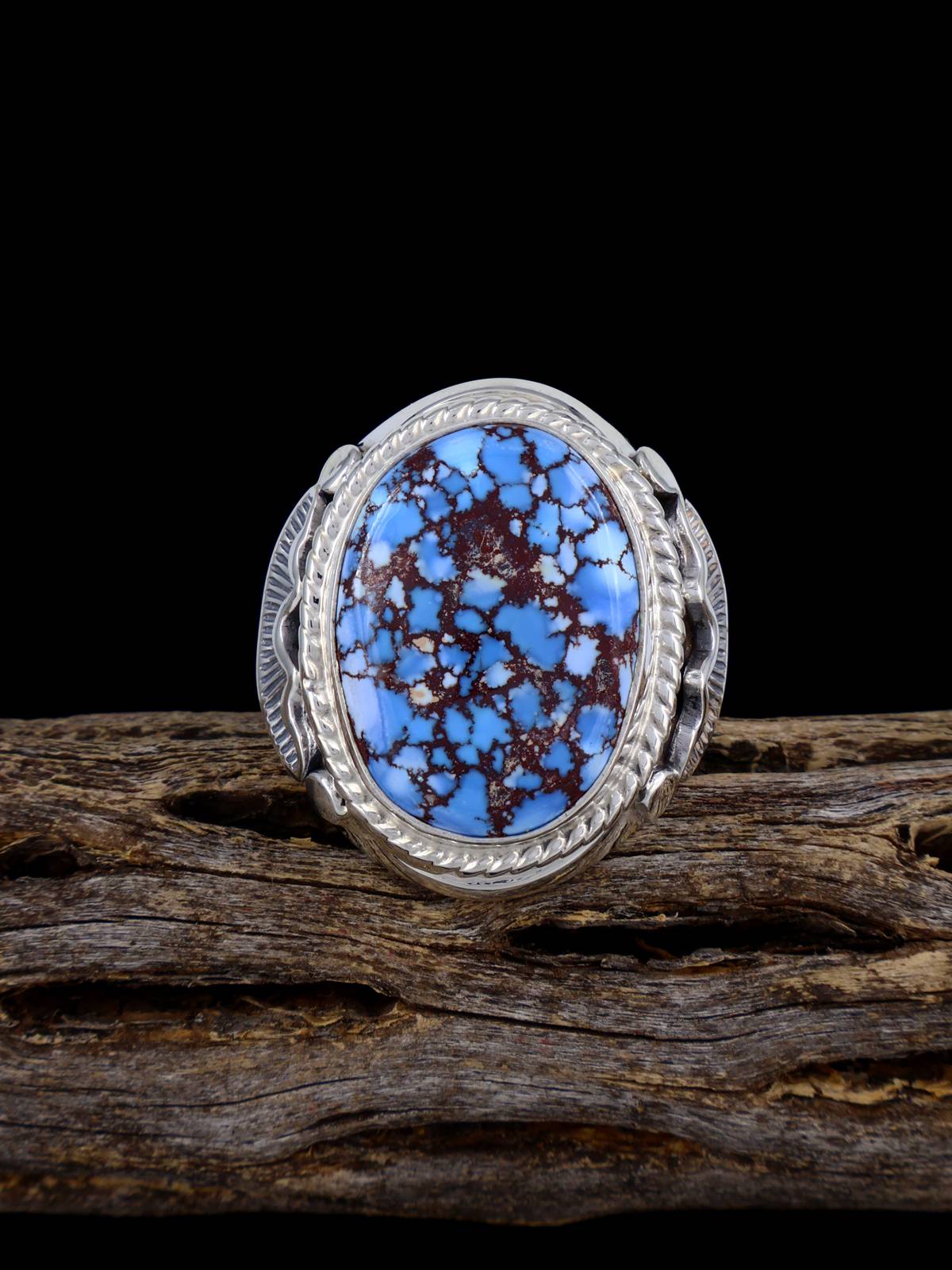 Bague Navajo Lapis Bleu Vif, Taille 8 1/2