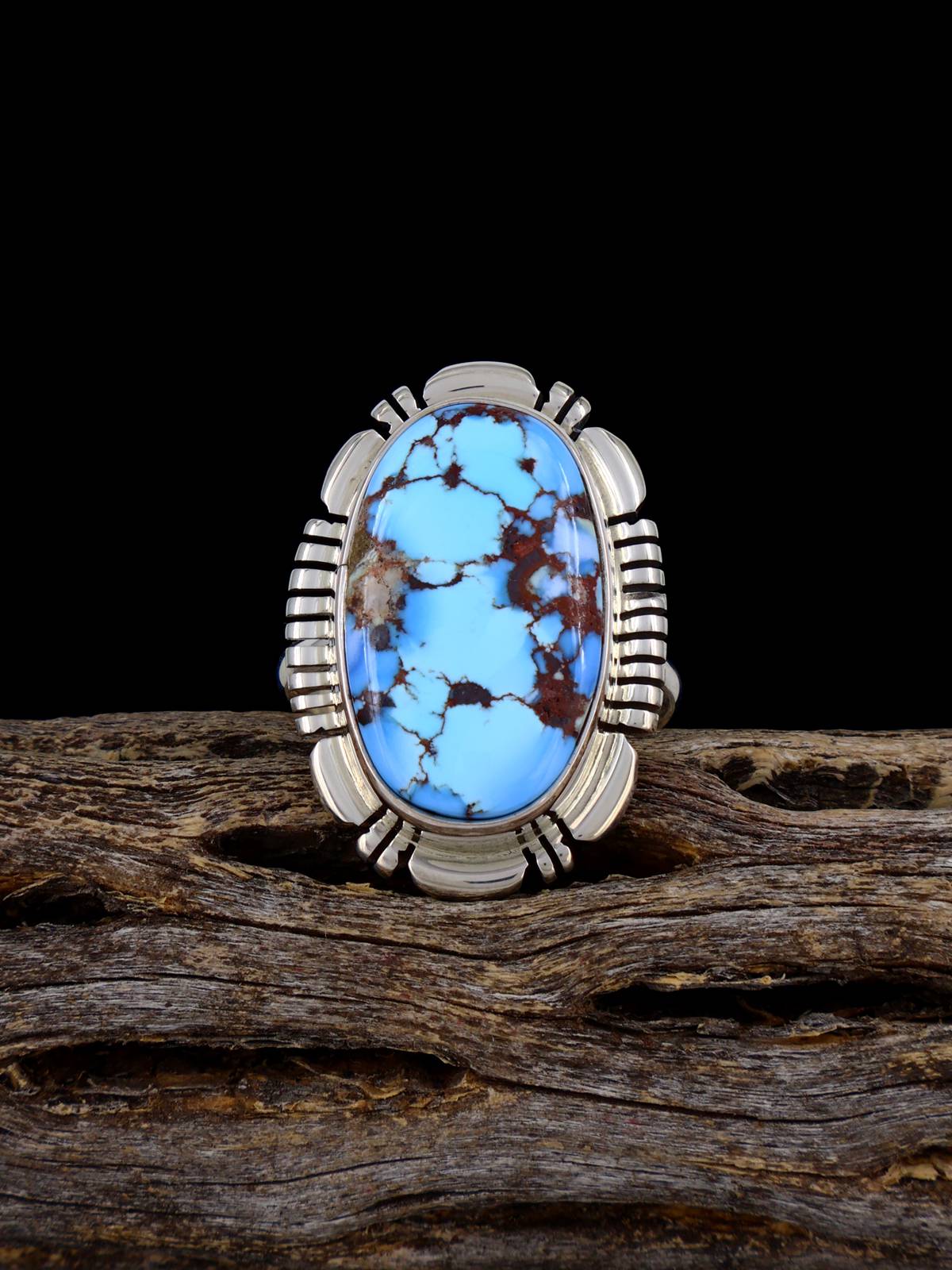 Sterling Silver Golden Hill Turquoise Ring, Size 6