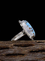 Sterling Silver Golden Hill Turquoise Ring, Size 7