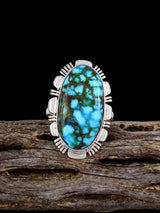Native American Kingman Turquoise Ring, Size 8 1/2