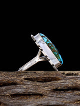 Native American Kingman Turquoise Ring, Size 8 1/2