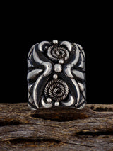 Navajo Sculpted Sterling Silver Ring Size 12