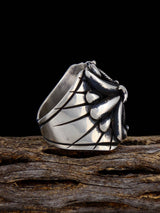 Navajo Sculpted Sterling Silver Ring Size 12