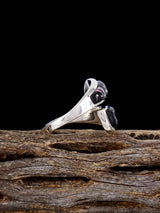 Adjustable Night Sky Inlay Ring, Size 7+