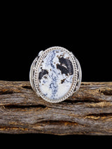 Anillo Navajo de lapislázuli azul brillante, talla 8 1/2