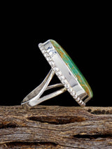 Navajo Pilot Mountain Turquoise Ring, Size 8