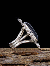 Navajo Black Onyx Ring, Size 8