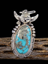 Navajo #8 Bague Kachina Turquoise, Taille 8