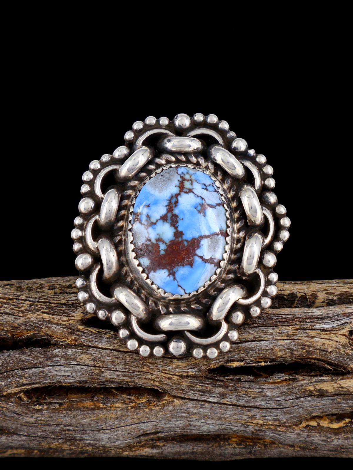 Kingman Redweb Bague en argent sterling turquoise, taille 10,5