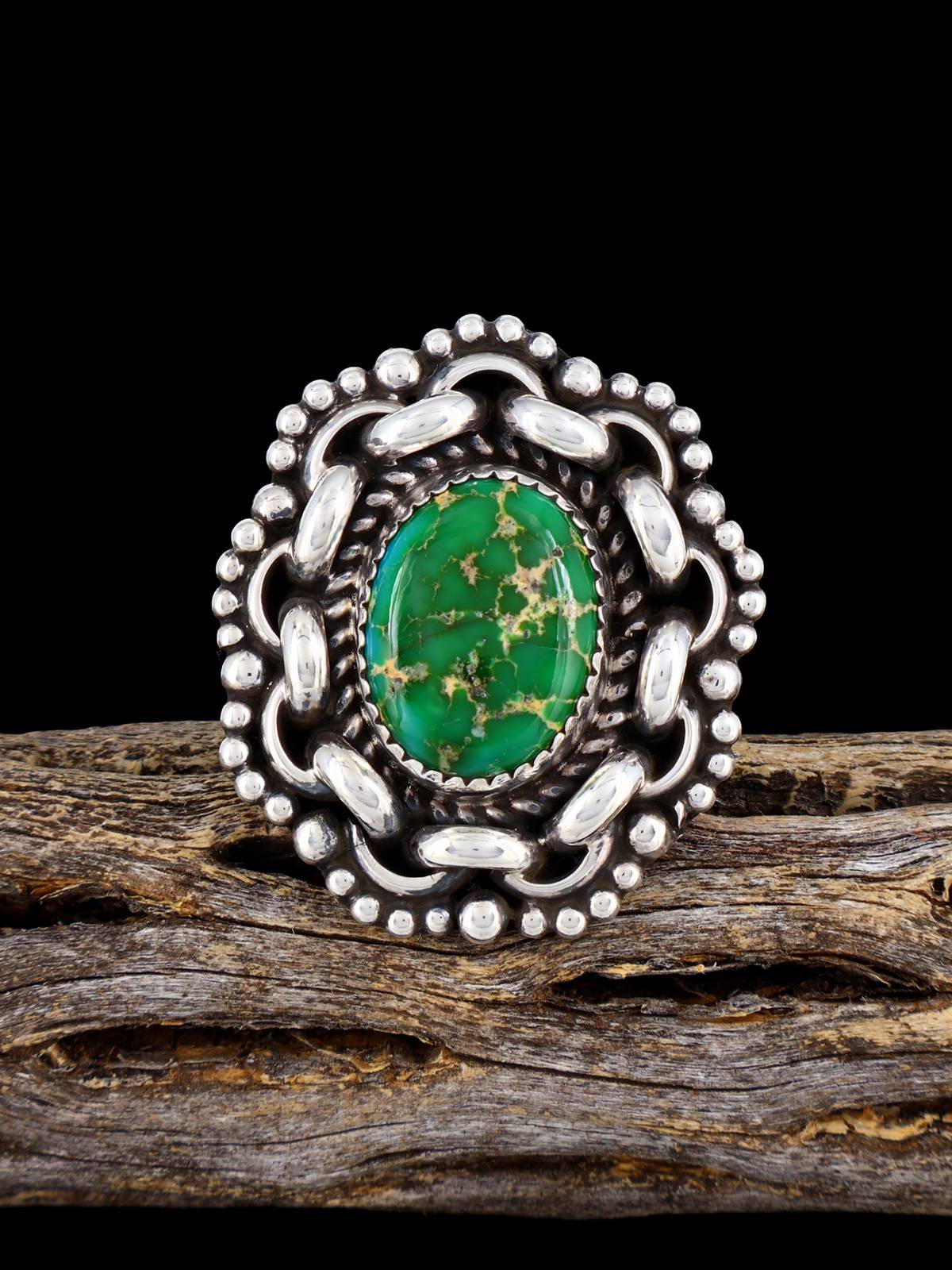 Anillo Kingman Redweb de plata de ley con turquesa, tamaño 10,5