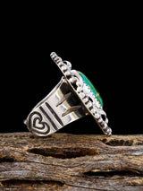 Anillo Kingman Redweb de plata de ley con turquesa, tamaño 10,5