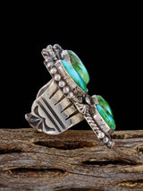 Anillo Kingman Redweb de plata de ley con turquesa, tamaño 10,5