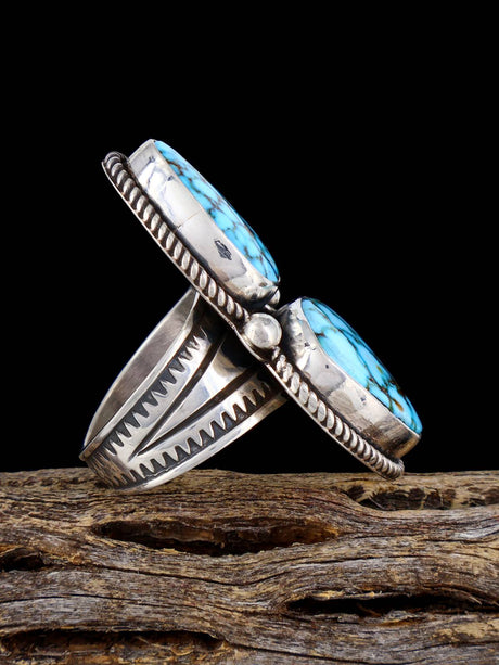 Navajo Kingman Turquoise Ring, Size 7 1/2