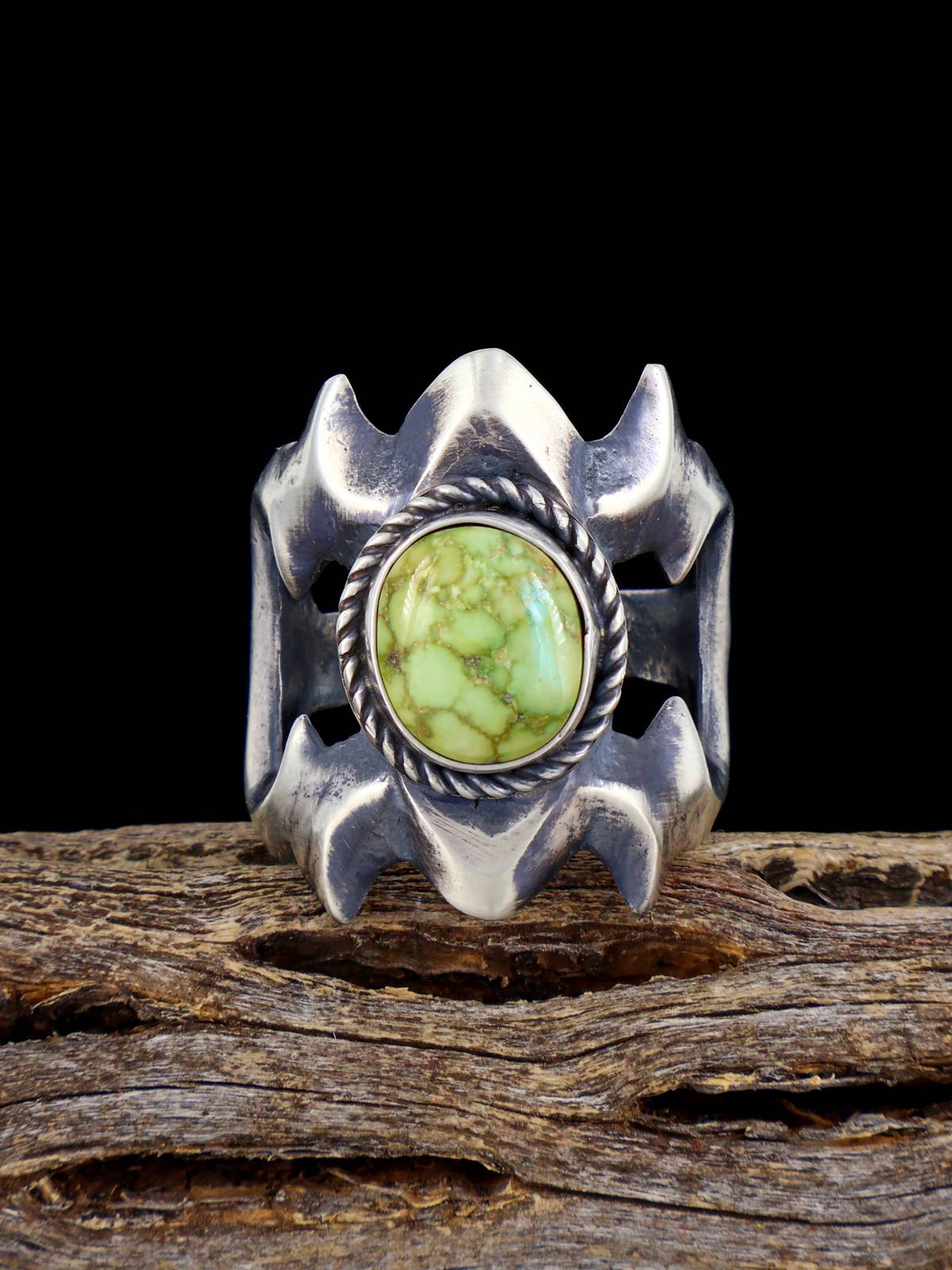 Navajo Sonoran Gold Turquoise Ring, Size 8 1/2