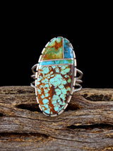 Navajo Turquoise Inlay Ring, Size 6 1/2
