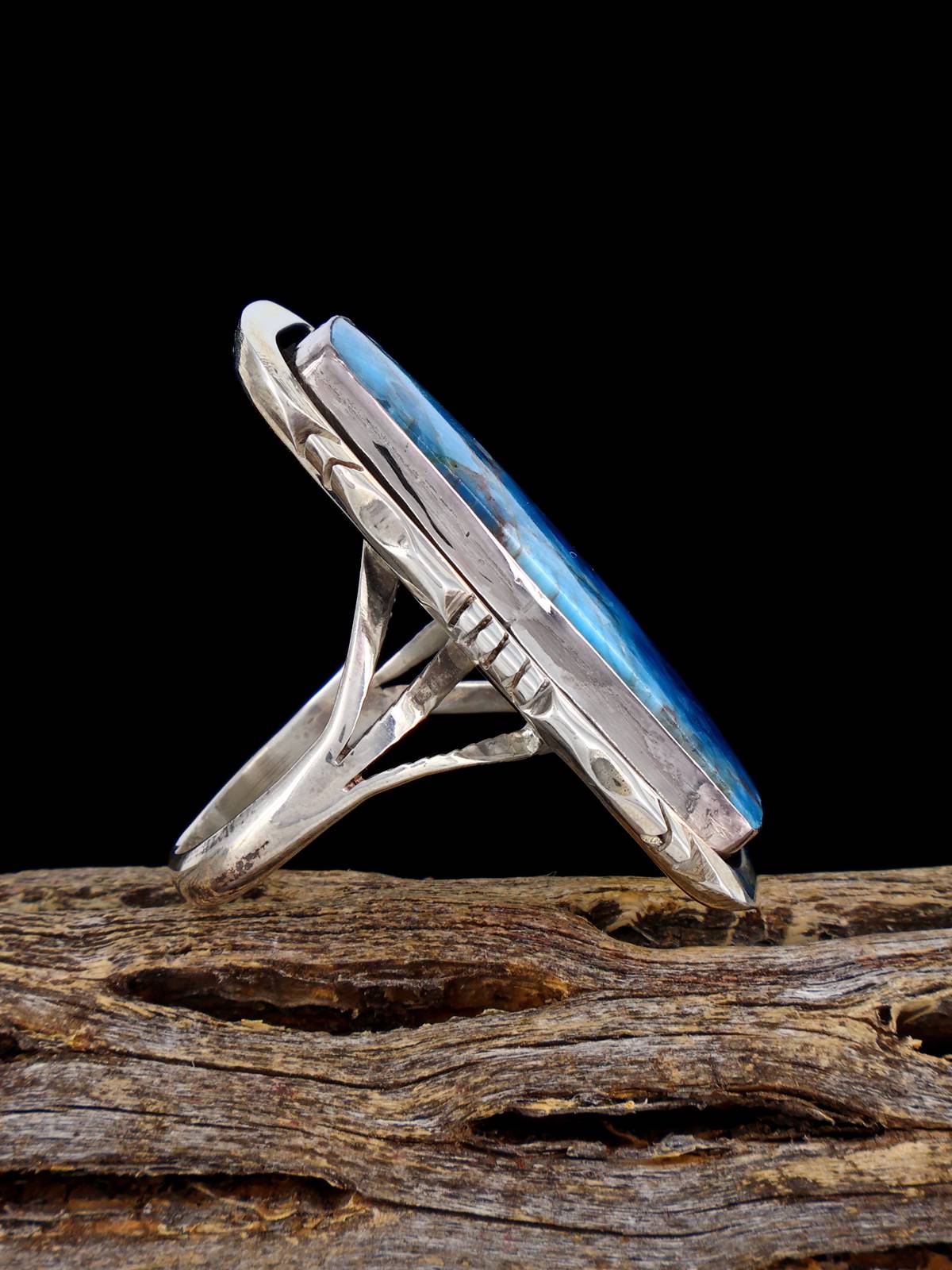 Anillo de plata de ley con pietersita, talla 7