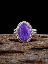 Navajo Sterling Silver Charoite Ring, Size 8 1/2