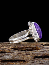 Navajo Sterling Silver Charoite Ring, Size 8 1/2