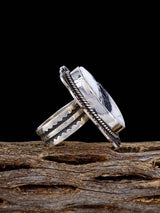 White Buffalo Sterling Silver Ring Adjustable Size 7 1/2 - PuebloDirect.com