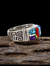 Multi-stone Cobblestone Inlay Ring, Size 13 1/4 - PuebloDirect.com