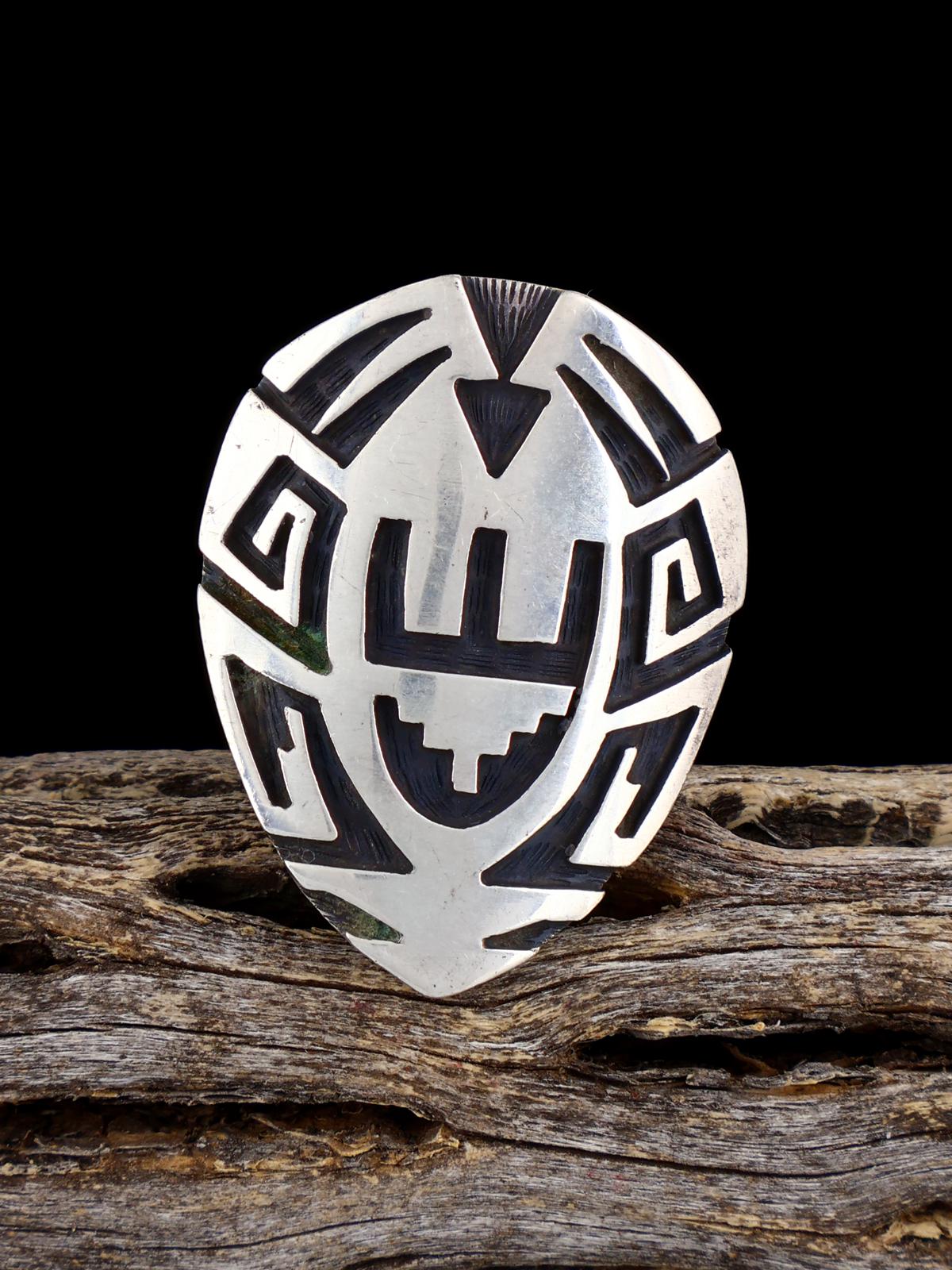 Estate Hopi Sterling Silver Ring, Size 8 - PuebloDirect.com