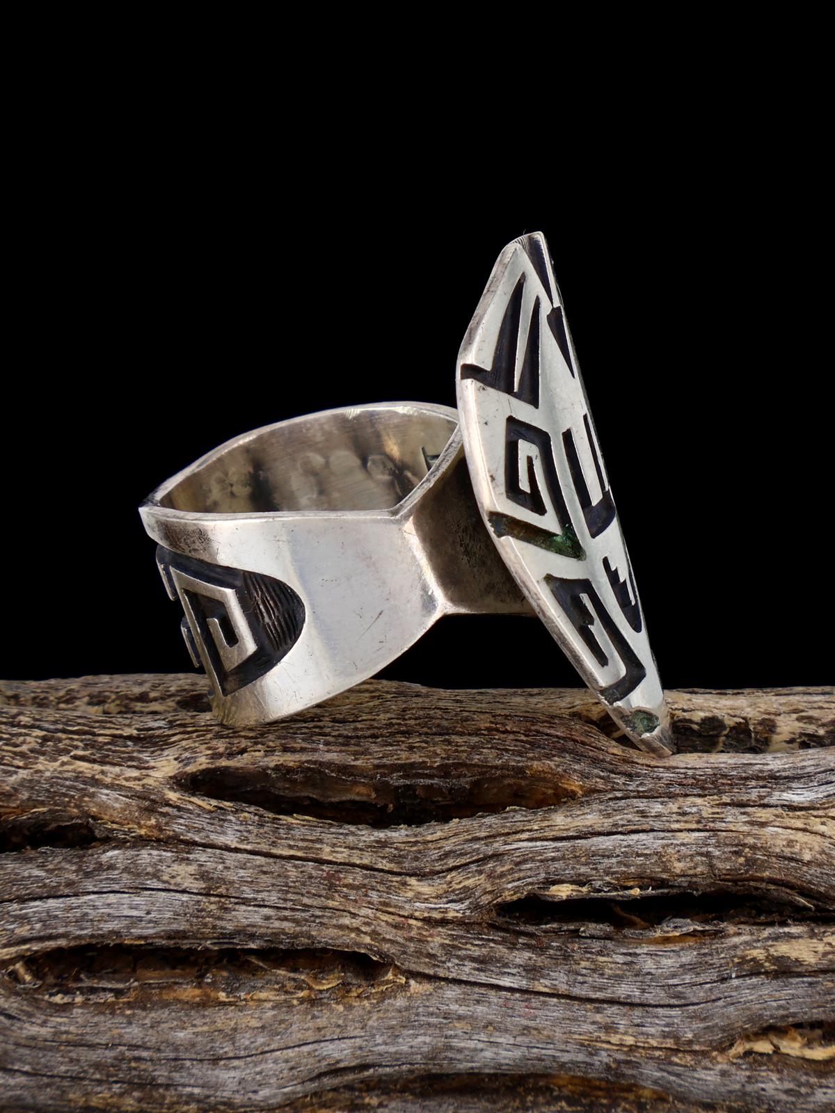 Estate Hopi Sterling Silver Ring, Size 8 - PuebloDirect.com