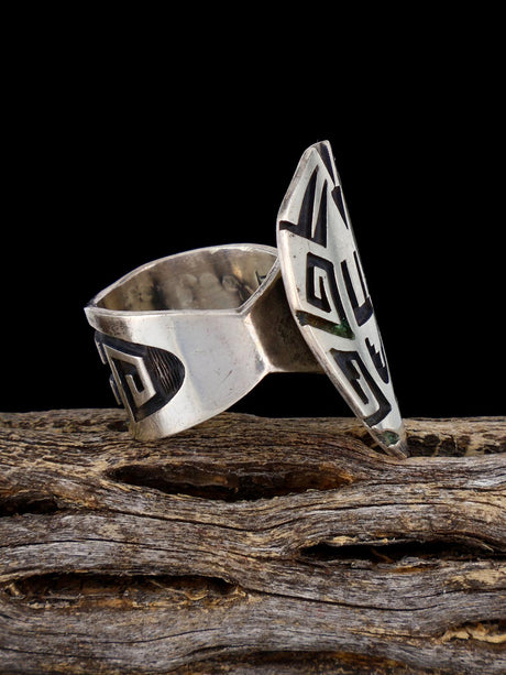 Estate Hopi Sterling Silver Ring, Size 8 - PuebloDirect.com