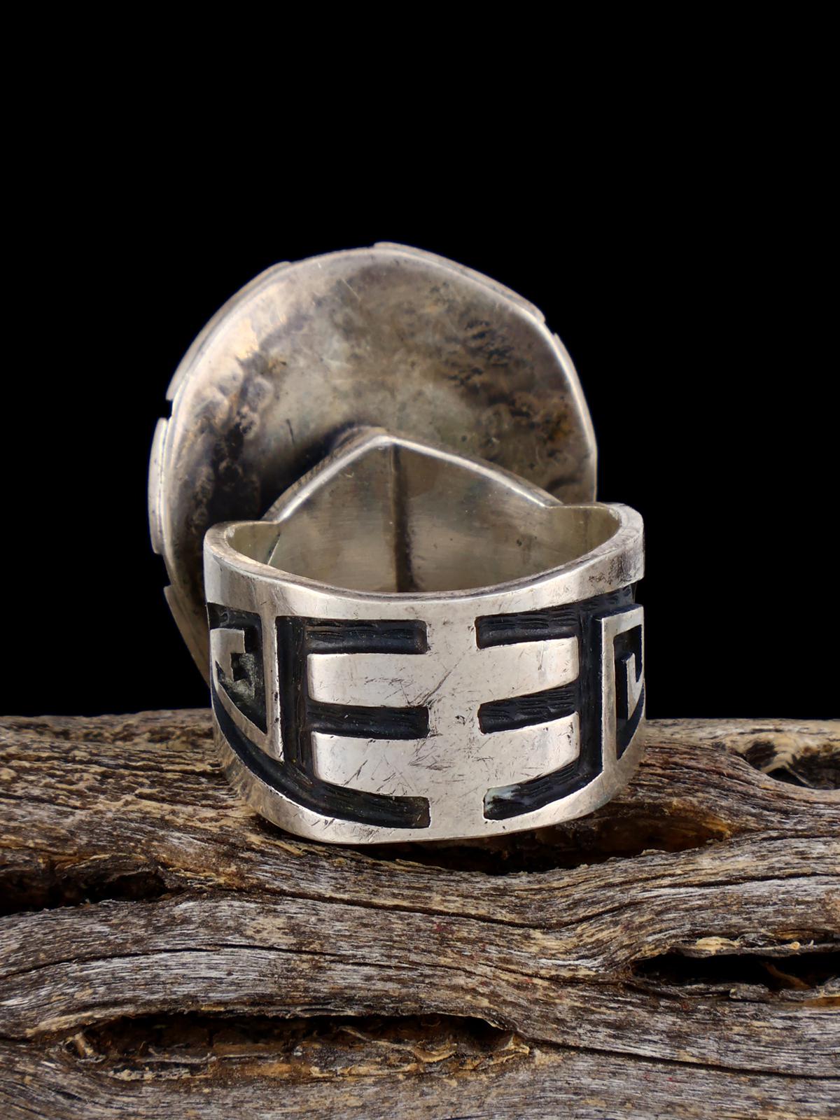 Estate Hopi Sterling Silver Ring, Size 8 - PuebloDirect.com