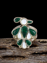 Estate Sterling Silver Thunderbird Inlay Ring, Size 10 - PuebloDirect.com