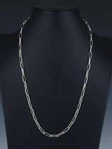 24" Handmade Sterling Silver Link Chain Necklace - PuebloDirect.com