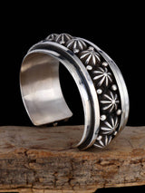 Native American Sterling Silver Star Burst Cuff Bracelet - PuebloDirect.com