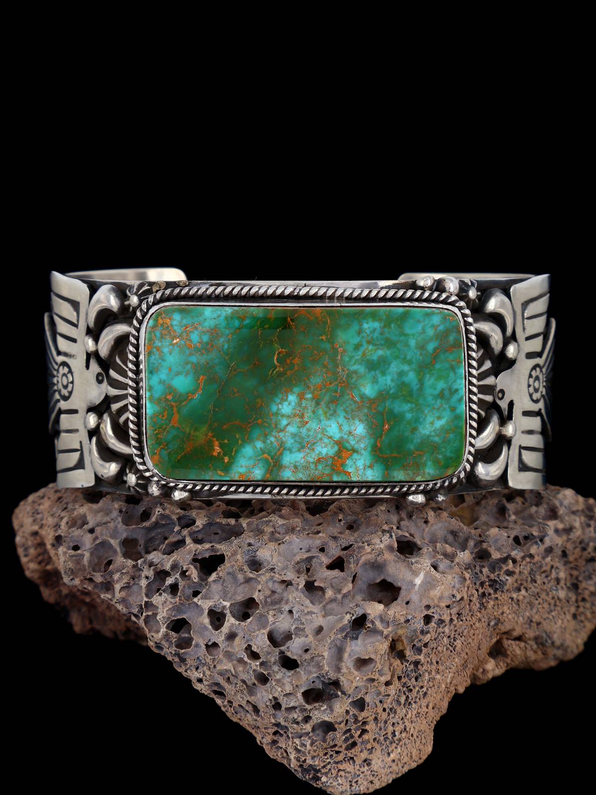 Native American Indian Jewelry Natural Royston Turquoise Cuff Bracelet - PuebloDirect.com