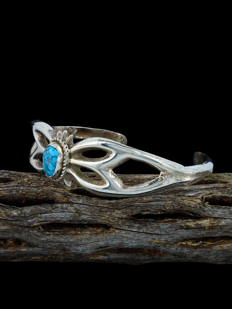 Navajo Turquoise Sterling Silver Cuff Bracelet - PuebloDirect.com