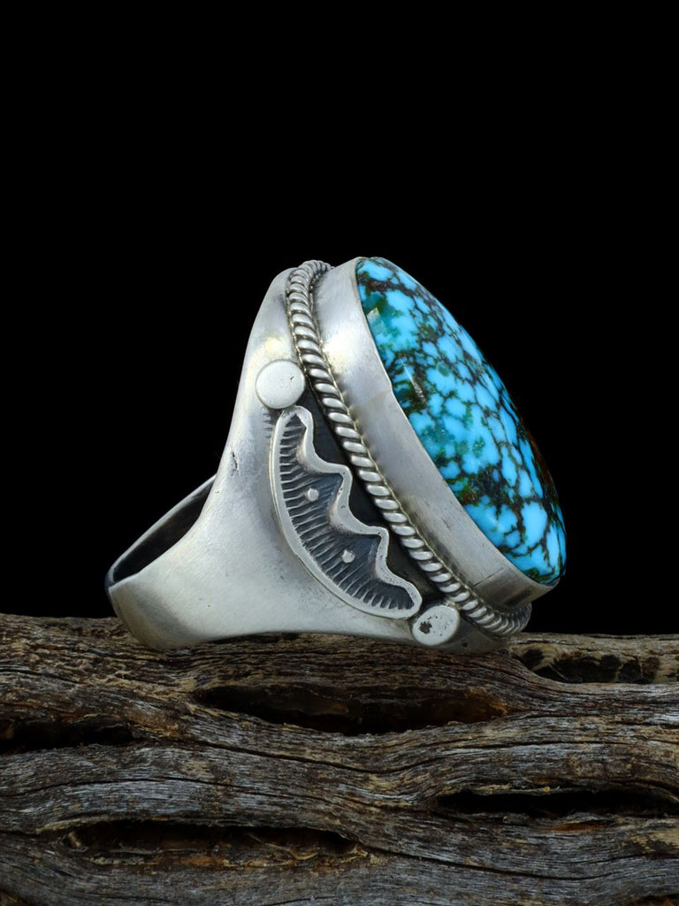 Navajo Kingman Turquoise Ring, Size 11 - PuebloDirect.com