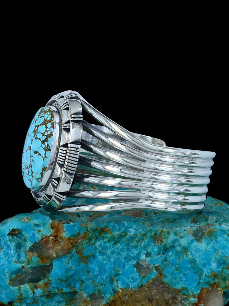 Native American Jewelry Natural #8 Turquoise Cuff Bracelet - PuebloDirect.com