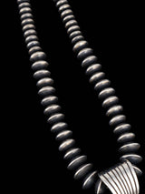 Native American White Buffalo Sterling Silver Beaded Necklace - PuebloDirect.com