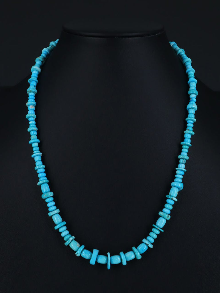 Navajo Jewelry 21" Sleeping Beauty Turquoise Necklace - PuebloDirect.com