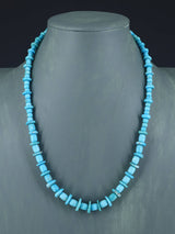 21" Sleeping Beauty Turquoise Beaded Necklace - PuebloDirect.com